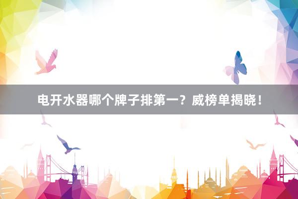 电开水器哪个牌子排第一？威榜单揭晓！